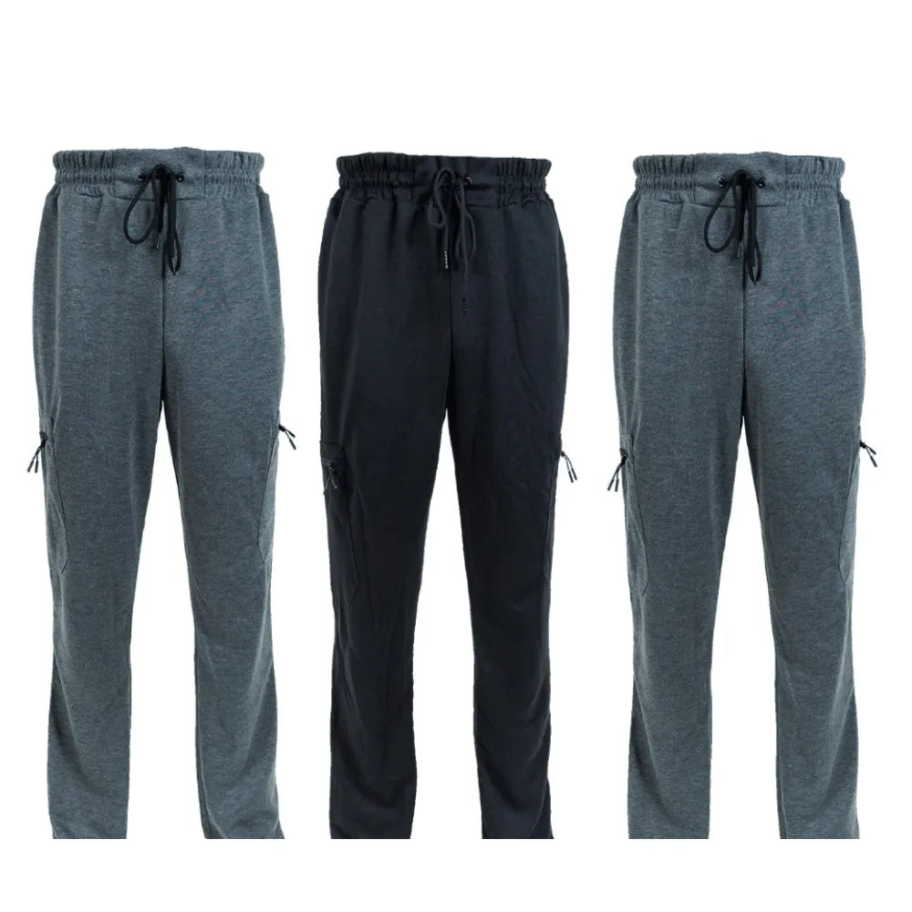 3 Pack Men's Fleece Lined Jogger Sweatpants S-3XL