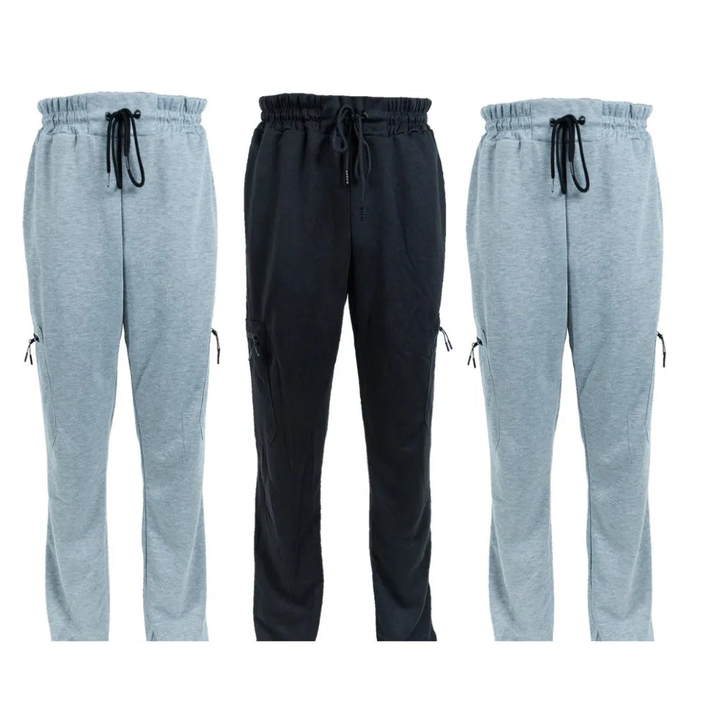 3 Pack Men's Fleece Lined Jogger Sweatpants S-3XL