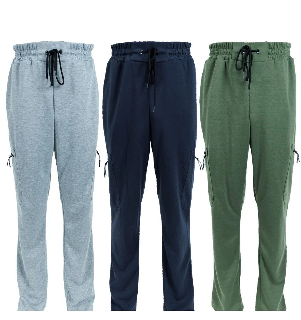 3 Pack Men's Fleece Lined Jogger Sweatpants S-3XL