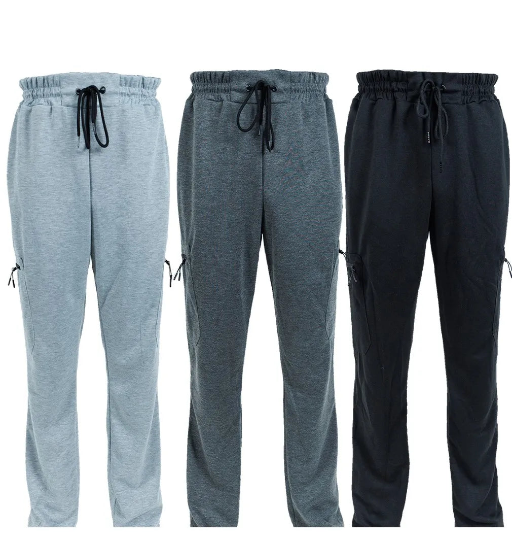 3 Pack Men's Fleece Lined Jogger Sweatpants S-3XL