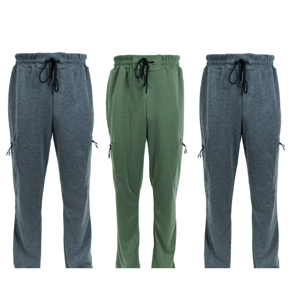 3 Pack Men's Fleece Lined Jogger Sweatpants S-3XL