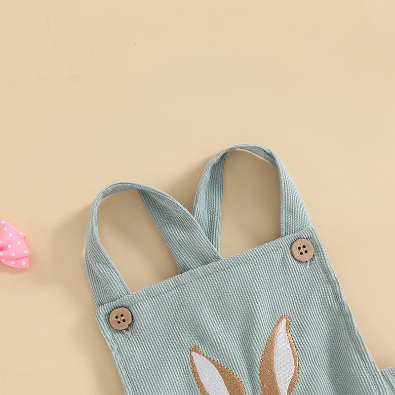 Sleeveless Infant Jumpsuit with Bunny Embroidery for Newborn