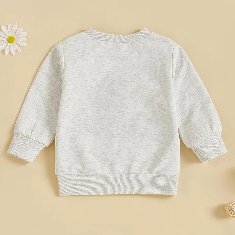 Boys Long Sleeve Crewneck Pullover with Vehicle Detail