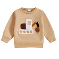 Boys Long Sleeve Crewneck Pullover with Vehicle Detail