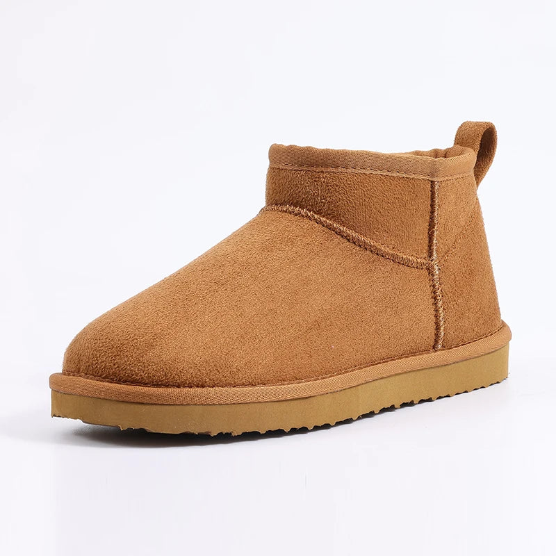 Short Mini Plush Flat Boots