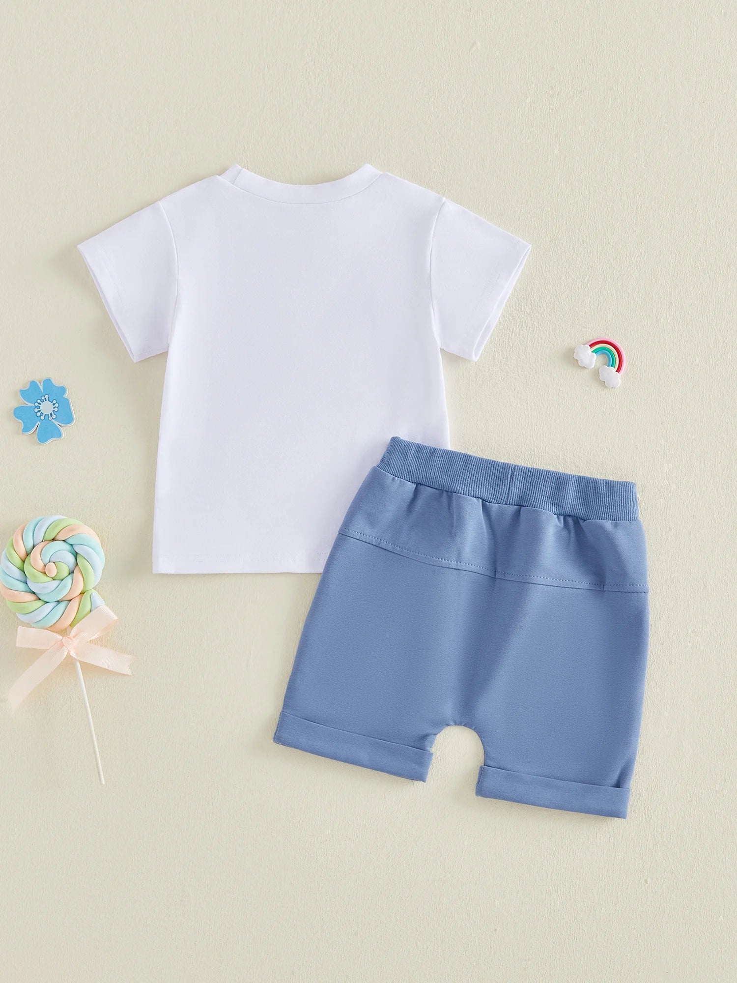 Baby Boys Tool Print Short Sleeve 2 Piece Summer Outfits