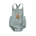 Sleeveless Infant Jumpsuit with Bunny Embroidery for Newborn
