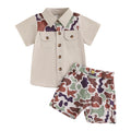 Infant Boys Camo Print Short Sleeve Shirt and Shorts Set