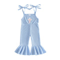 Baby Girl Romper with Ruffle Sleeves and Bunny Ear Headband Set