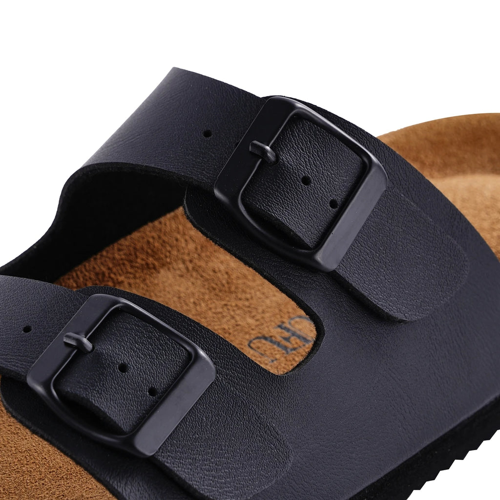 Leather Cork Flip-flop sandals for women