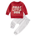 Baby Boy Christmas Pullover Sweatshirt & Elastic Waist Pants Set