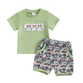 Toddler Boys Short Sleeve T-Shirt and Elastic Waist Shorts Set
