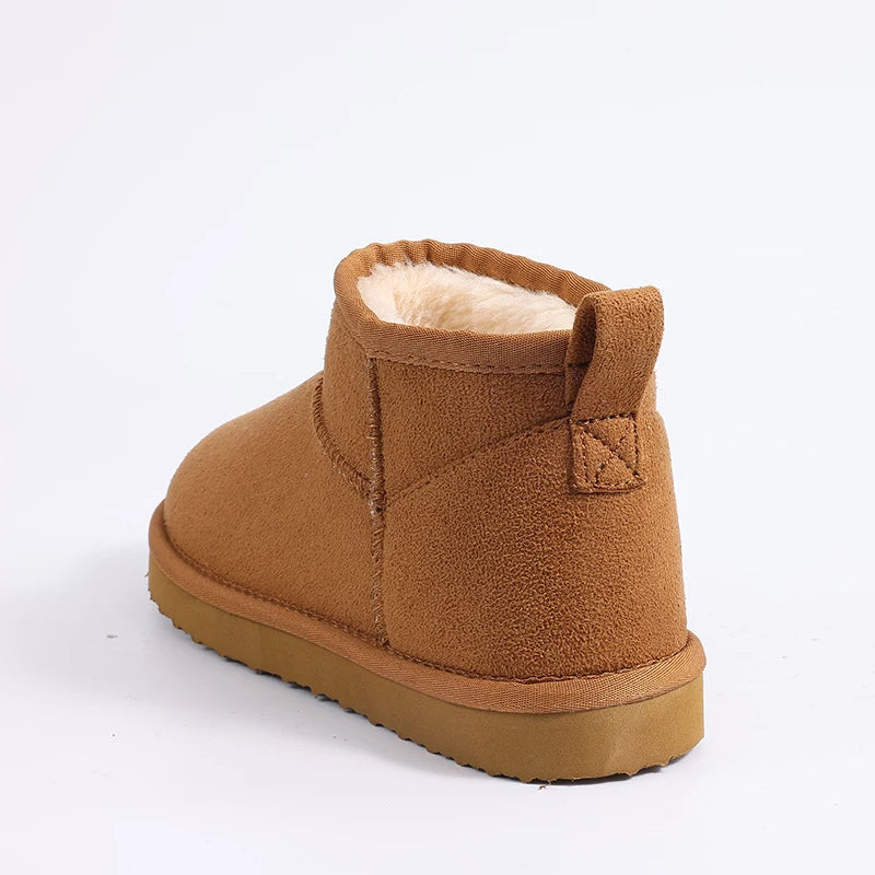 Short Mini Plush Flat Boots