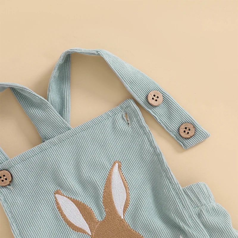 Sleeveless Infant Jumpsuit with Bunny Embroidery for Newborn