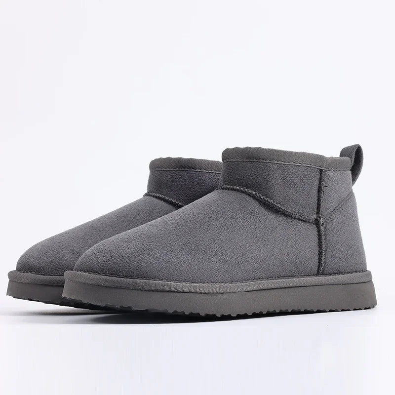 Short Mini Plush Flat Boots